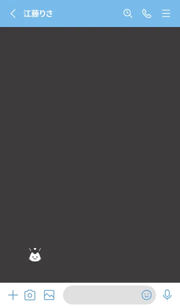 [LINE着せ替え] 小さな猫(ブルー30)の画像2