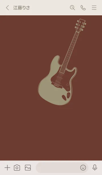 [LINE着せ替え] ELECTRIC GUITAR CLR 栗皮茶の画像2