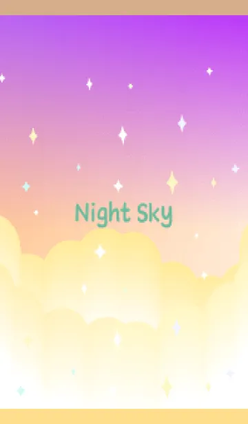 幻想的な夜空 薄茶と黄色の着せ替えメイン画像