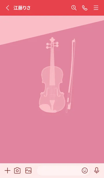 [LINE着せ替え] Violin CLR ペールチェリーピンクの画像2