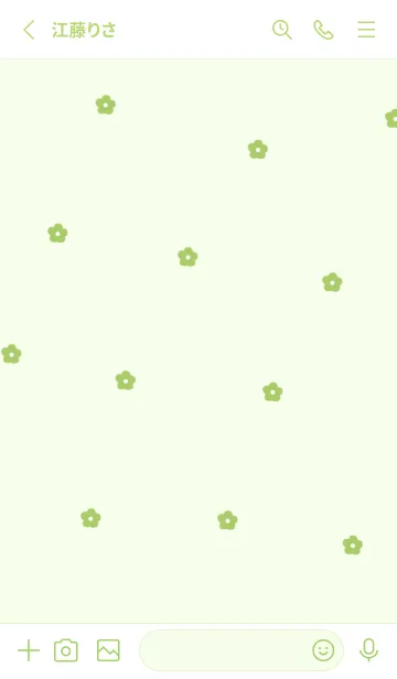 [LINE着せ替え] flower pattern (yellowgreen)の画像2