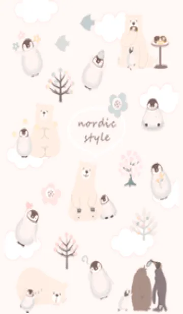 [LINE着せ替え] ペンギンが好き♡babypink09_1の画像1