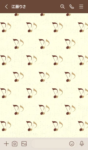 [LINE着せ替え] Clef dot 栗皮茶の画像2