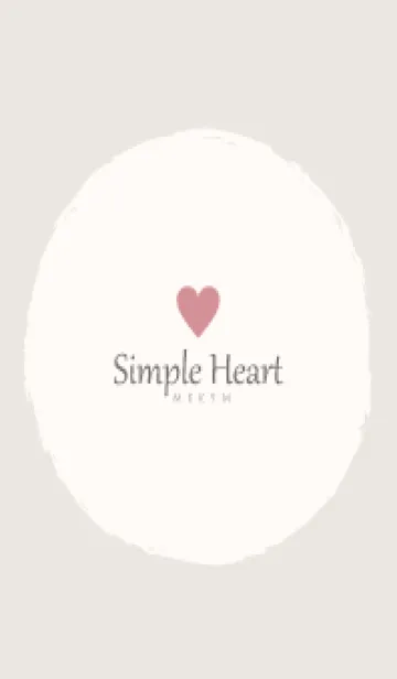 [LINE着せ替え] Simple Heart Dusky Beige - NATURAL 25の画像1