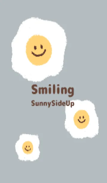 [LINE着せ替え] にこにこ 目玉焼き 英語 - ブラウン+ 13の画像1