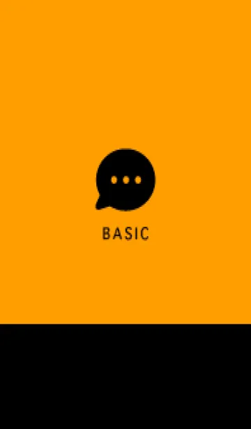 [LINE着せ替え] Simple&Basic ビビッドオレンジ&ブラックの画像1