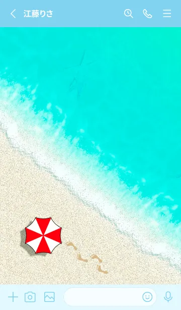 [LINE着せ替え] ワイマナロビーチ★ハワイ＊ALOHA+331の画像2