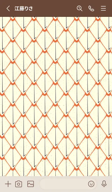 [LINE着せ替え] シンプルな龍鱗 柿色の画像2