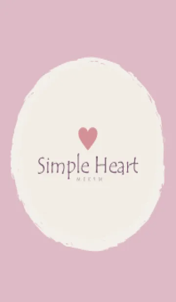 [LINE着せ替え] Simple Heart Dusky Pink - NATURAL 25の画像1