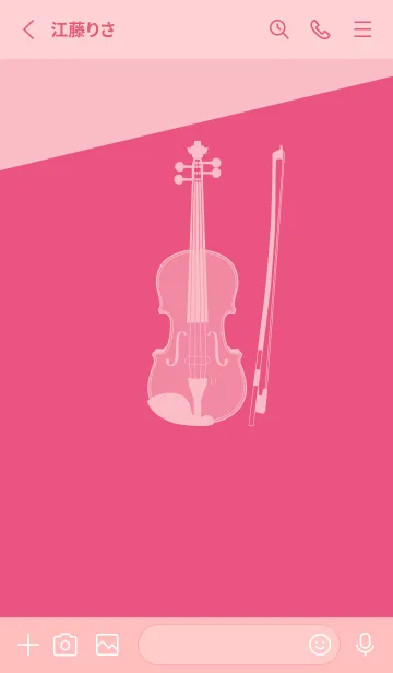 [LINE着せ替え] Violin CLR カーネーションピンクの画像2