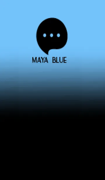 [LINE着せ替え] Black & Maya Blue Theme V.4 (JP)の画像1