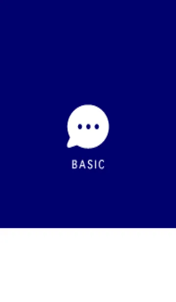 [LINE着せ替え] Simple&Basic ネイビー&ホワイトの画像1