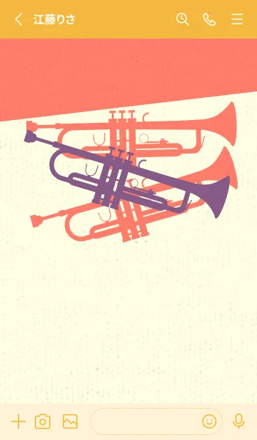 [LINE着せ替え] Trumpet CLR 古代紫の画像2