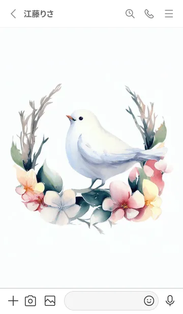 [LINE着せ替え] FLOWERS&BIRD-12の画像2