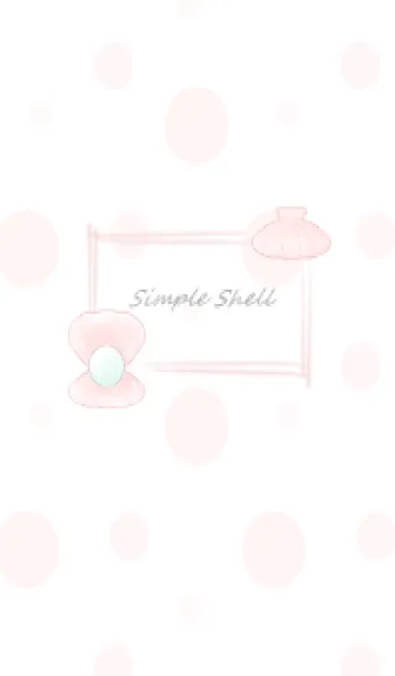 [LINE着せ替え] シンプル シェル -ピンク-の画像1