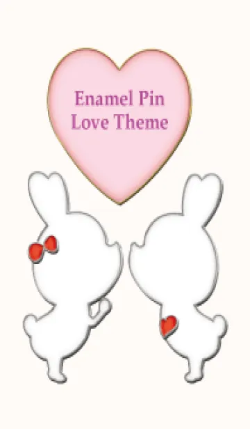 [LINE着せ替え] Enamel Pin LOVE Pair 87の画像1
