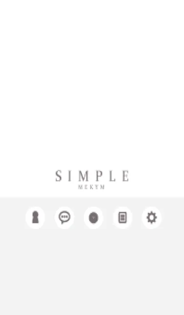 [LINE着せ替え] SIMPLE-ICON WHITE GRAY 4の画像1