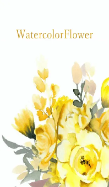 [LINE着せ替え] Watercolor Yellow Flower-hisatoto-22の画像1