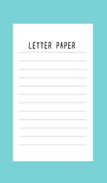 [LINE着せ替え] 便箋の着せかえ/ミントグリーン/ホワイトの画像1