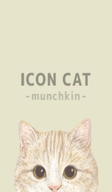 [LINE着せ替え] ICON CAT - マンチカン - PASTEL YE/03の画像1