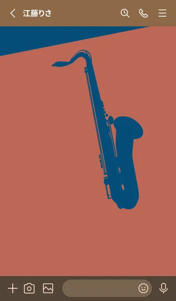 [LINE着せ替え] Saxophone CLR テラコッタの画像2