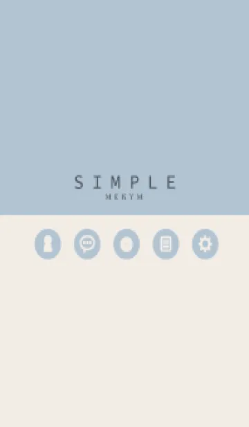 [LINE着せ替え] SIMPLE-ICON BLUE 4の画像1