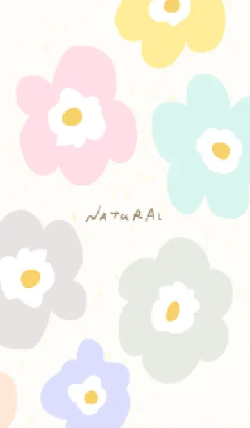 [LINE着せ替え] カラフル 花 北欧風10の画像1