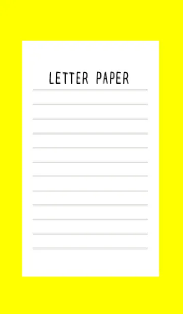 [LINE着せ替え] 便箋の着せかえ/蛍光イエロー/ブラックの画像1