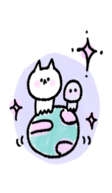 [LINE着せ替え] ねこねこ宇宙 3の画像1