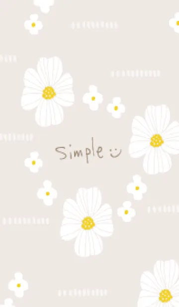 [LINE着せ替え] かわいい 2種の白い花23の画像1