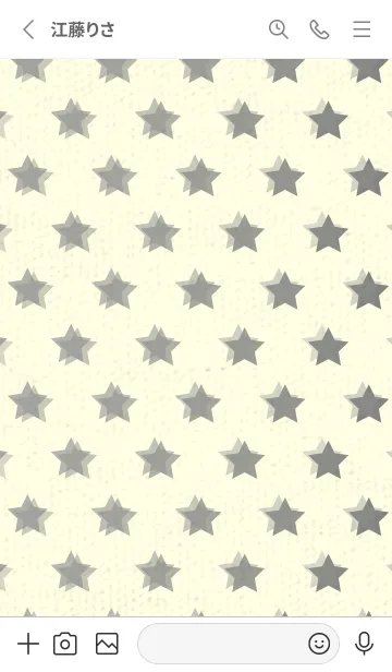 [LINE着せ替え] 星のドッドきせかえ 鼠色の画像2