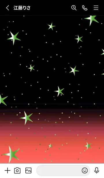 [LINE着せ替え] キラキラ ‐グラデーション・スター 56の画像2