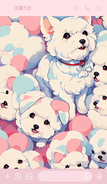 [LINE着せ替え] かわいいビションフリーゼの画像2