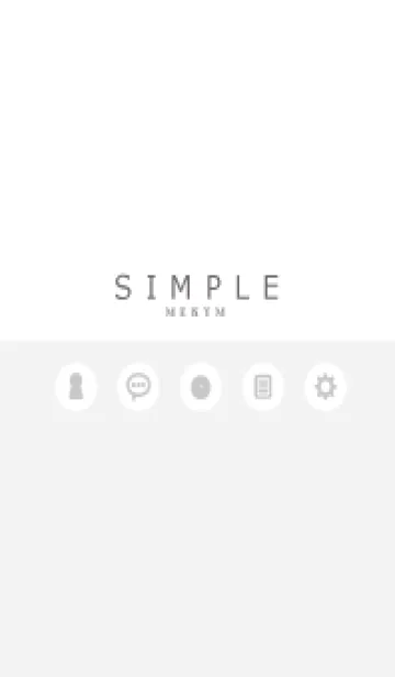[LINE着せ替え] SIMPLE-ICON WHITE 4の画像1