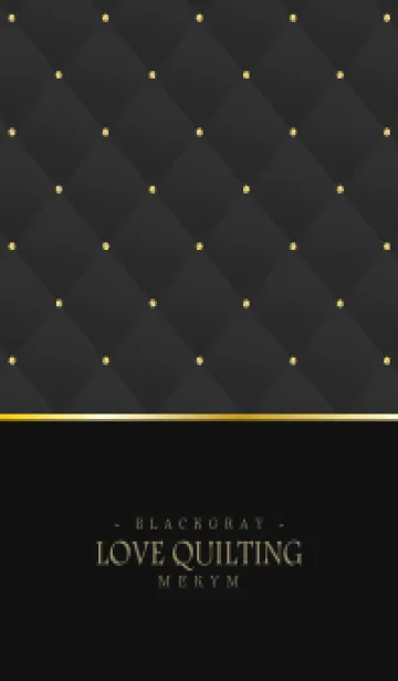 [LINE着せ替え] LOVE QUILTING - BLACK GRAY 12の画像1
