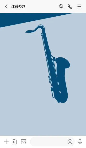 [LINE着せ替え] Saxophone CLR パウダーブルーの画像2