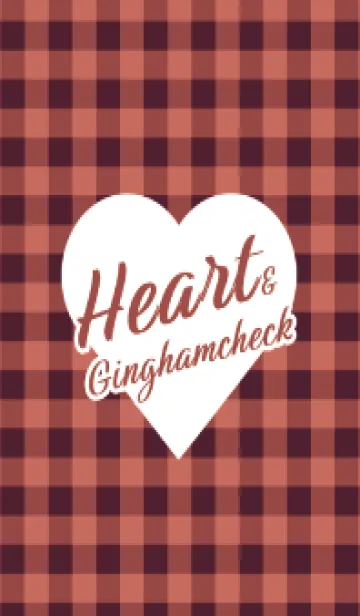 [LINE着せ替え] ハート ギンガムチェック 57の画像1