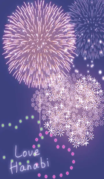 [LINE着せ替え] Love花火♡purple05_1の画像1