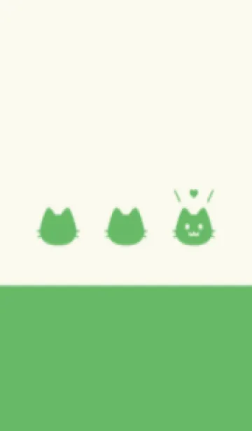 [LINE着せ替え] 小さな猫(グリーン01)の画像1