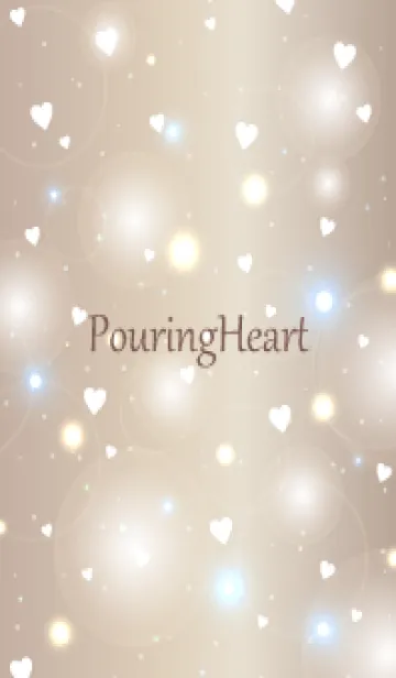 [LINE着せ替え] Pouring Heart - BROWN 7の画像1