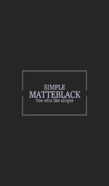 [LINE着せ替え] MATTE BLACK - SIMPLE 14の画像1