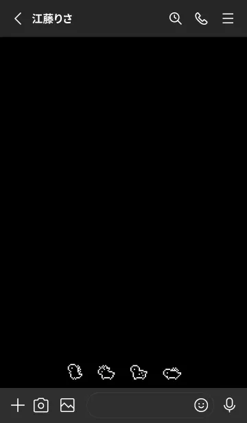 [LINE着せ替え] 小さな恐竜 (ドット絵) /ブラックの画像2