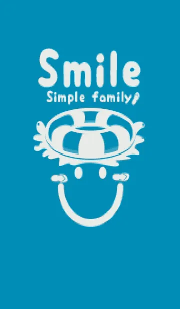 [LINE着せ替え] スマイル＆サマー セルリアンブルーの画像1