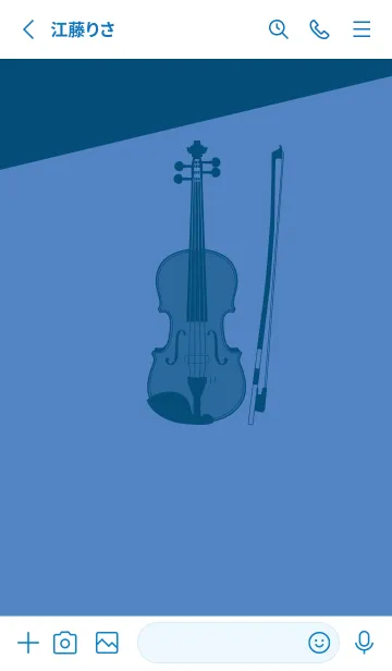 [LINE着せ替え] Violin CLR 薄群青の画像2