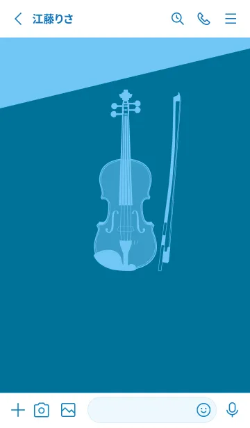 [LINE着せ替え] Violin CLR ダックブルーの画像2