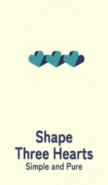 [LINE着せ替え] 3つのハート型の着せかえ ターコイズの画像1