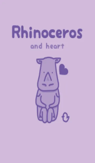 [LINE着せ替え] サイとハート ライラックの画像1