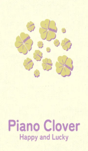 [LINE着せ替え] Piano clover 枯草色の画像1