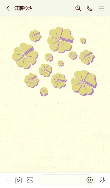 [LINE着せ替え] Piano clover 枯草色の画像2