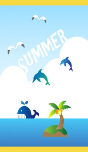 [LINE着せ替え] 夏の海2 黄色の画像1